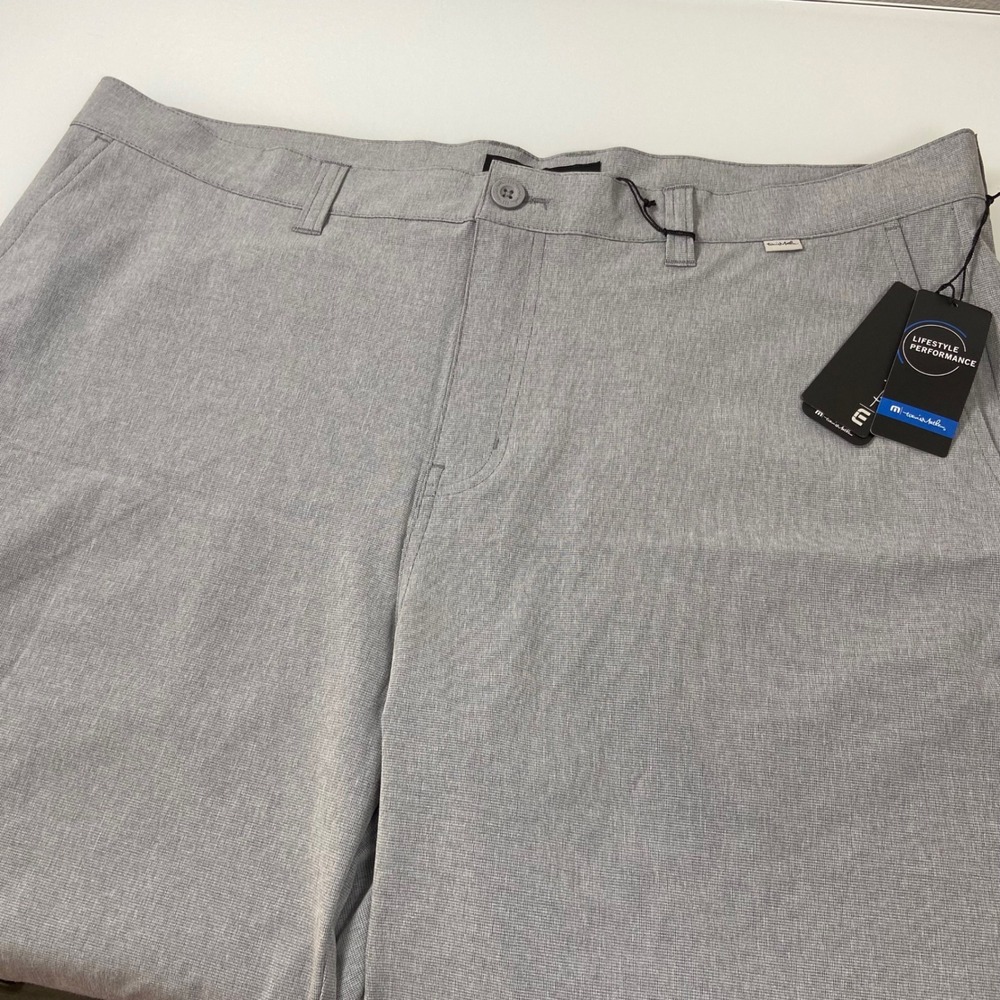 Travis Mathew Men's‎ Size 40 Beck Golf Shorts Light Grey Stretch Waistband  NEW
